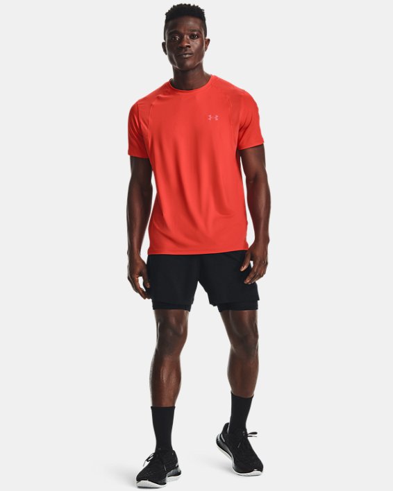 Men's UA Iso-Chill Run 2-in-1 Shorts in Black image number 2